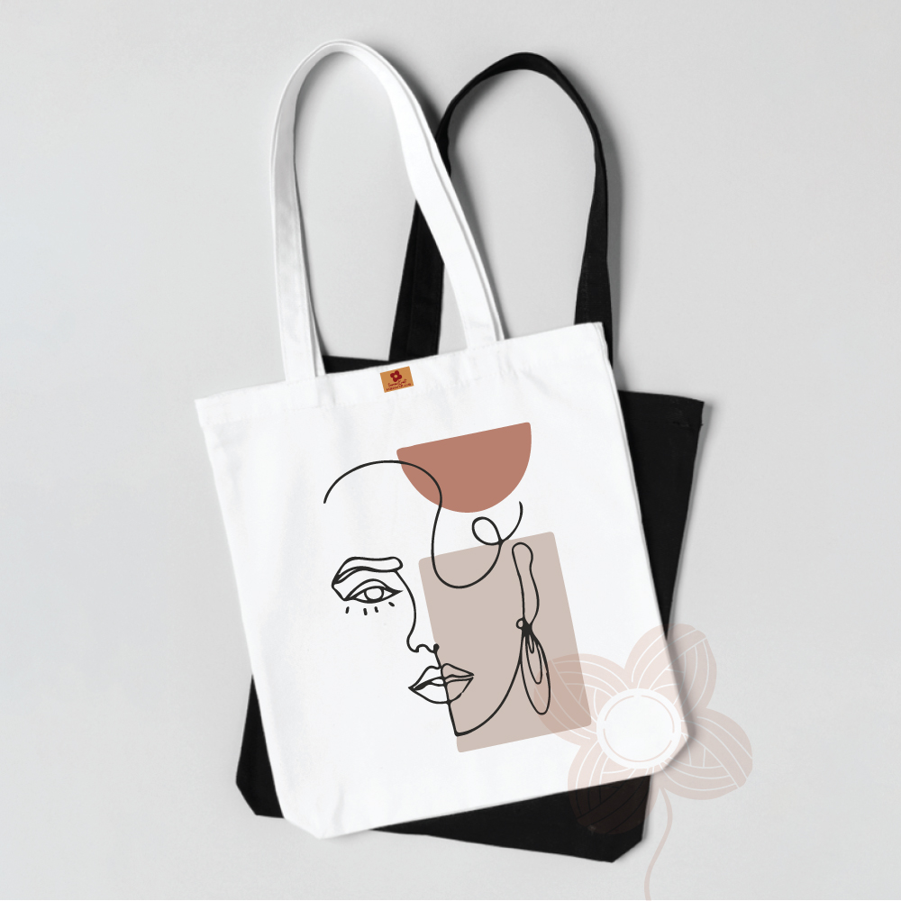 Picture of Samia Craft Unique Simple Design Printed Canvas Tote Bag - Stylish, Durable for Daily Versatile Use