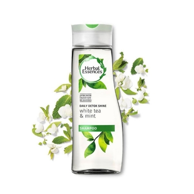Picture of International Thailand product hair care Herbal Essence DAILY DETOX SHINE white tea and mint shampoo used for male/ female - 400 ml