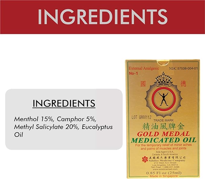 Picture of International Singapore Product Gold Medal Medicated Oil 25ml