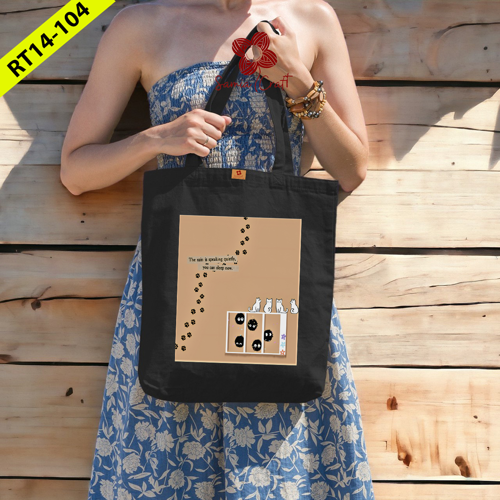 Picture of Samia Craft Color Burst Carry Vibrant Cotton Canvas Tote