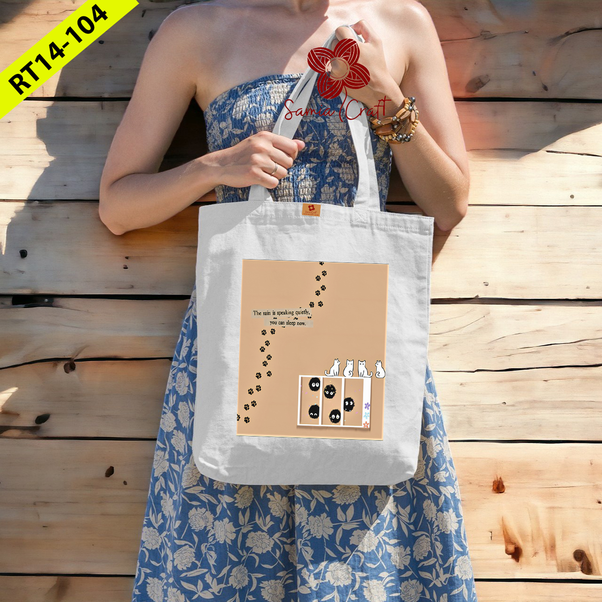 Picture of Samia Craft Color Burst Carry Vibrant Cotton Canvas Tote