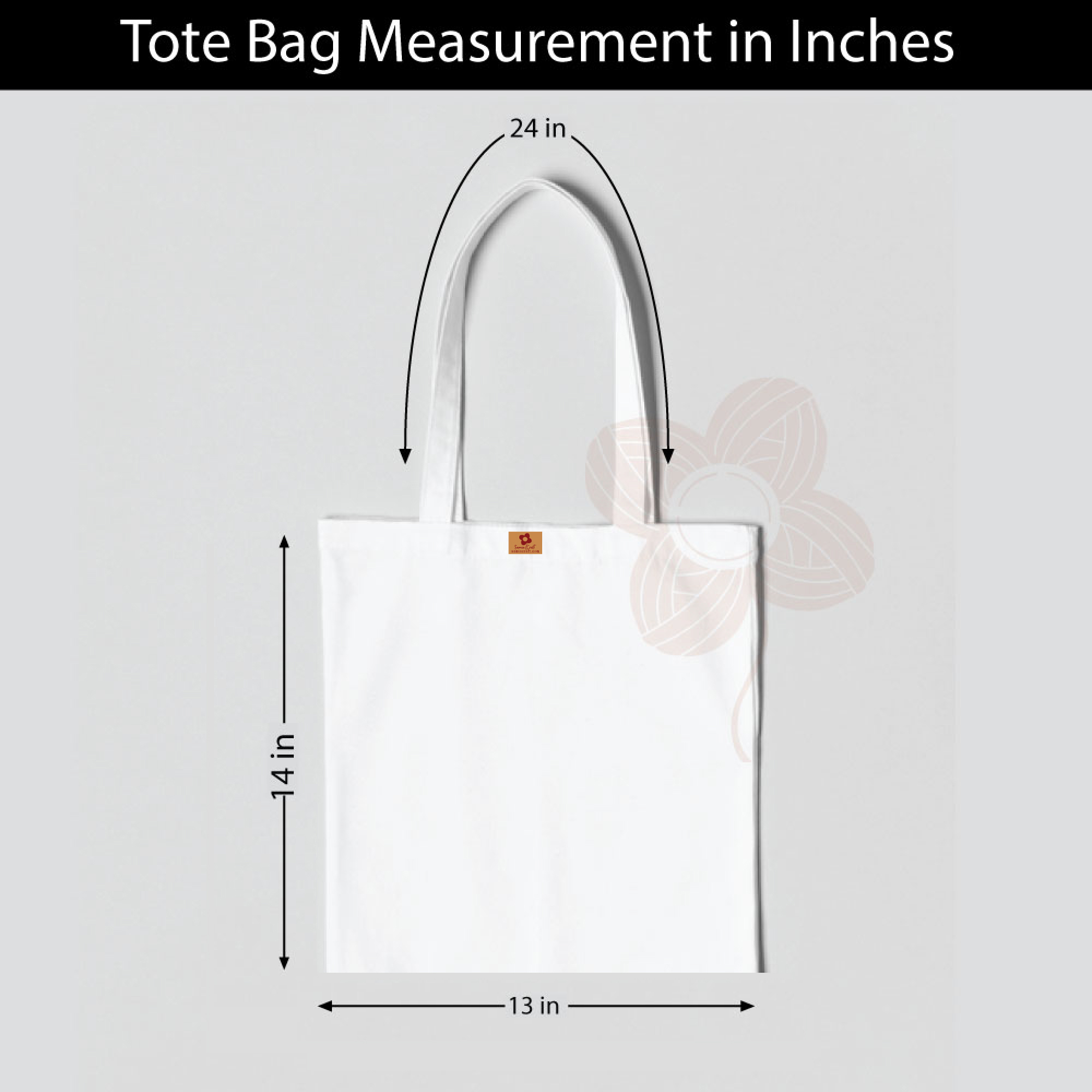 Picture of Samia Crafts 13/14Inc Fashionable Top Handle Canvas Tote Bag - Simple Plain Solid Color Best Fabric & Shopping Bag For Daily Use