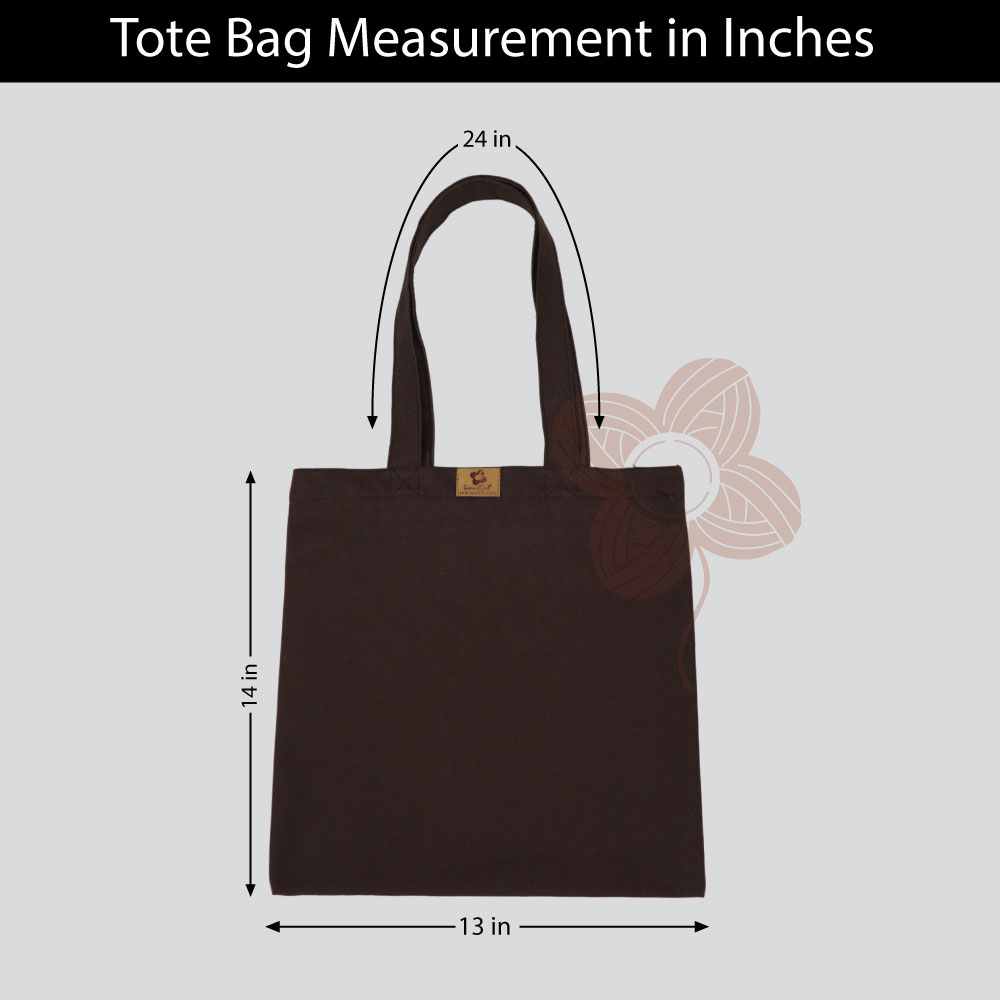 Picture of SamiaCrafts 13/14Inch Top Handle Tote Canvas Bag Coffee Color With Zipper - Simple, Plain, Solid Color Beautiful Hand and Shoulder Bag for Everyday and Daily Use