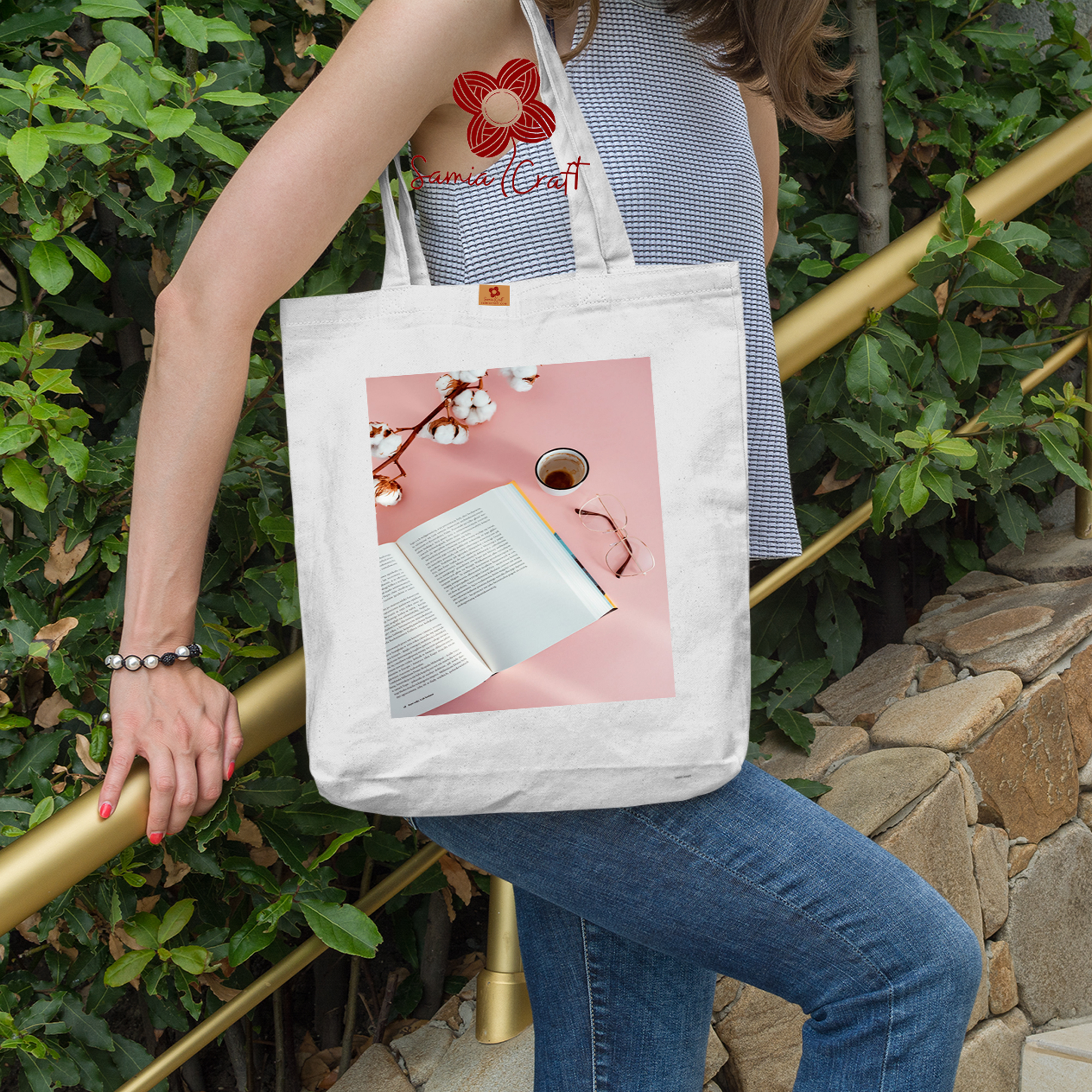 Picture of Samia Craft Sustainable Canvas in Various Colors Tote Bag