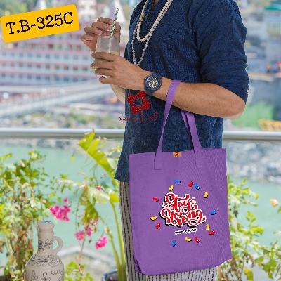 Picture of Samia Craft Tote in Technicolor: Digital Print on Canvas Eleganc