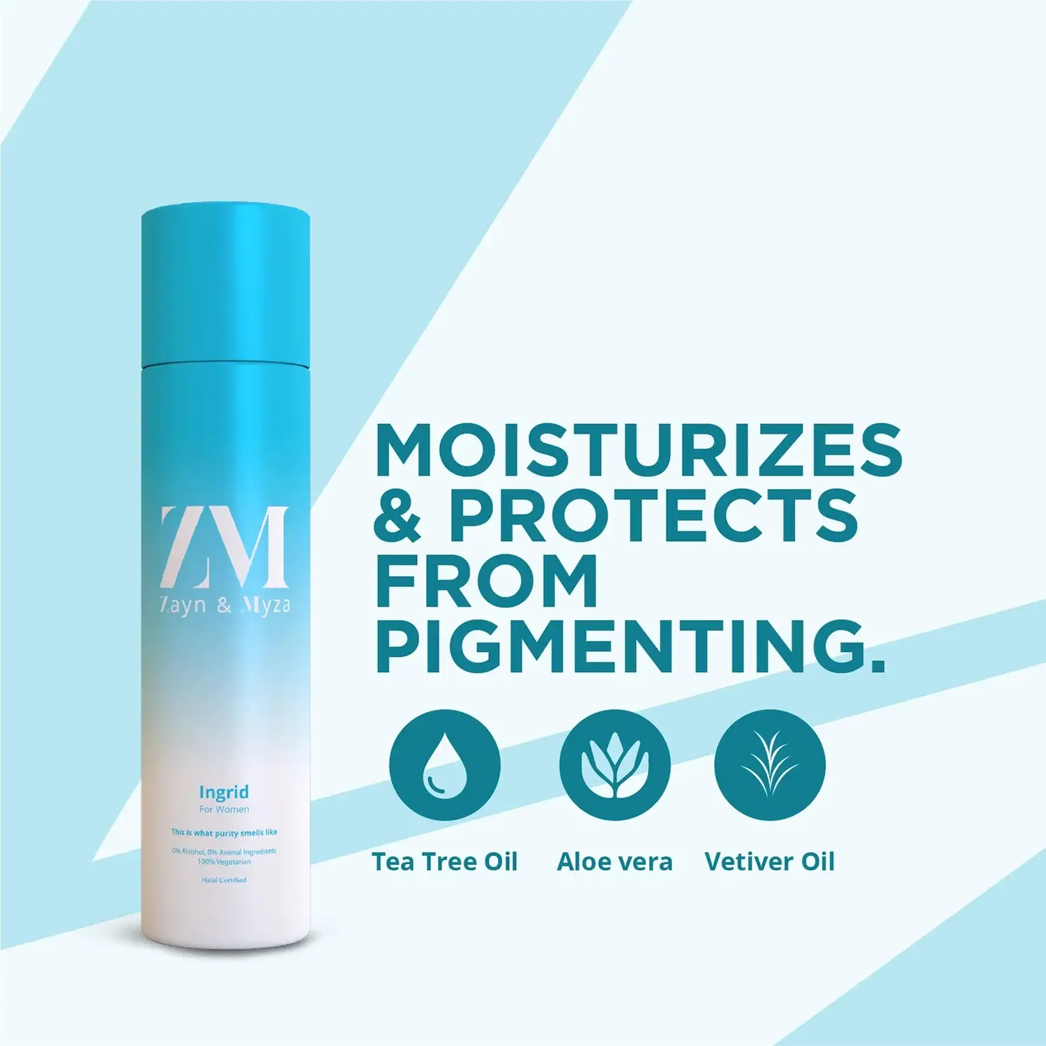 Picture of Indian product Body spray ZM Ingride used for female - 100 gm