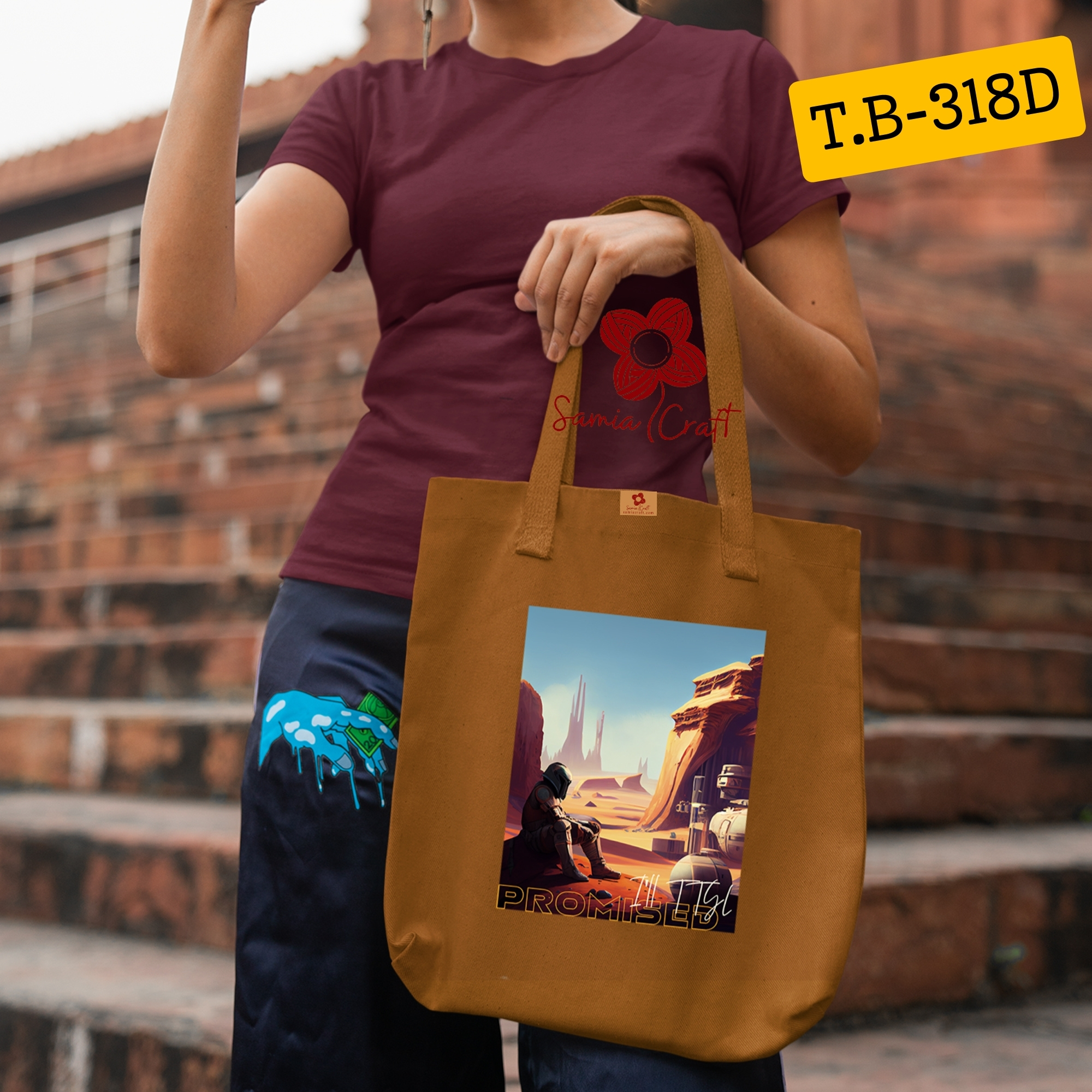 Picture of Samia Craft Girly Essentials: Stylish Canvas Tote for Daily Delights