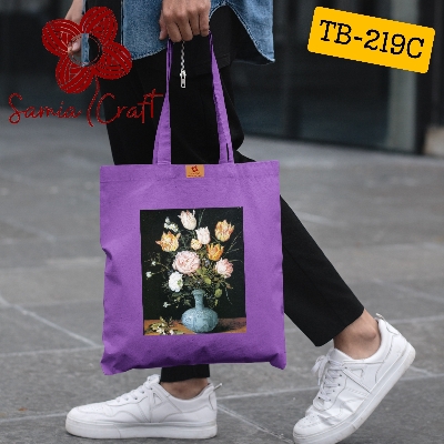 Picture of Samia Craft EveryDay Elegance: Stylish Canvas Tote Bag in Color Burst