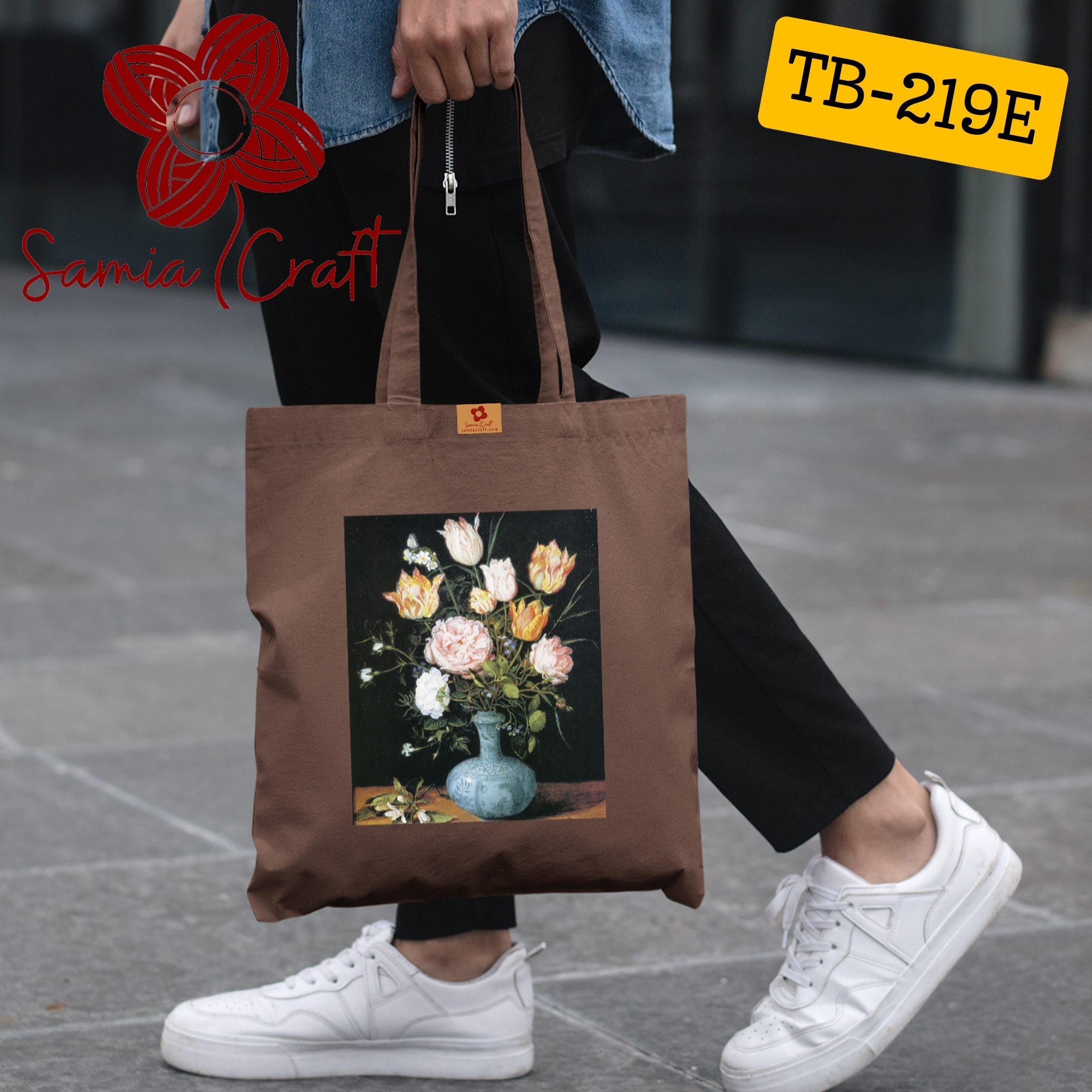 Picture of Samia Craft EveryDay Elegance: Stylish Canvas Tote Bag in Color Burst