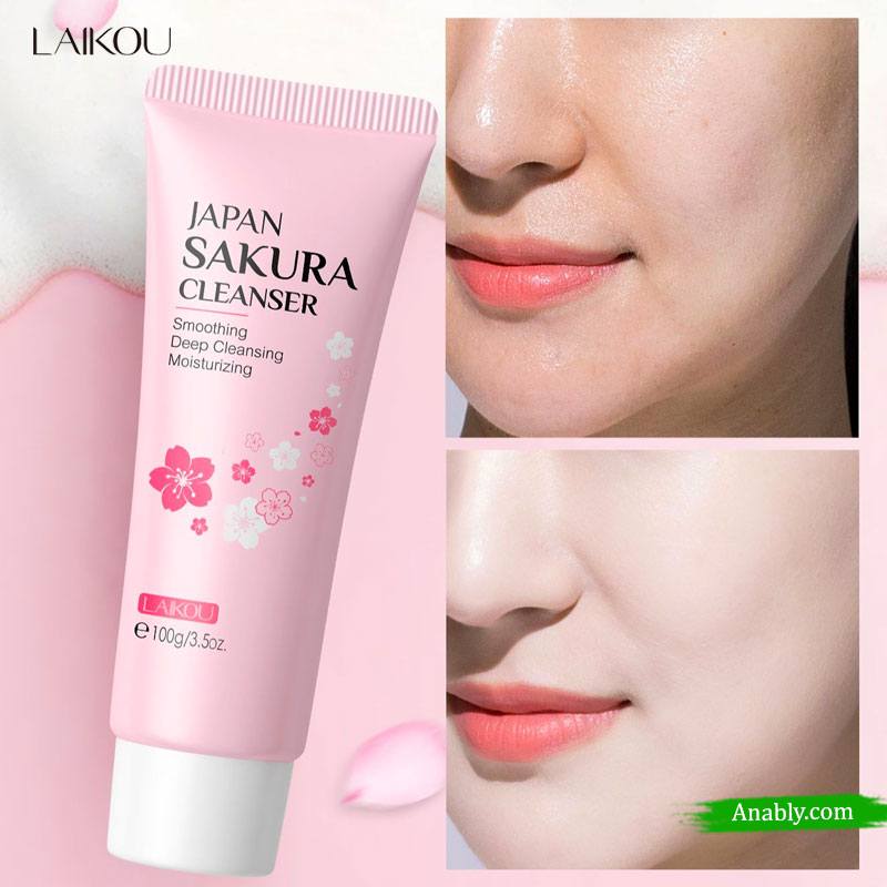 Picture of International China Product LAIKOU Japan Sakura deep cleansing Facial Foam Cleanser- 100gm