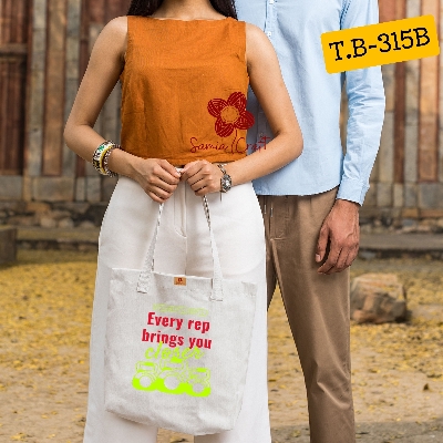 Picture of Samia Craft Colorful Canvas Carryall: Trendy Tote with Digital Flair