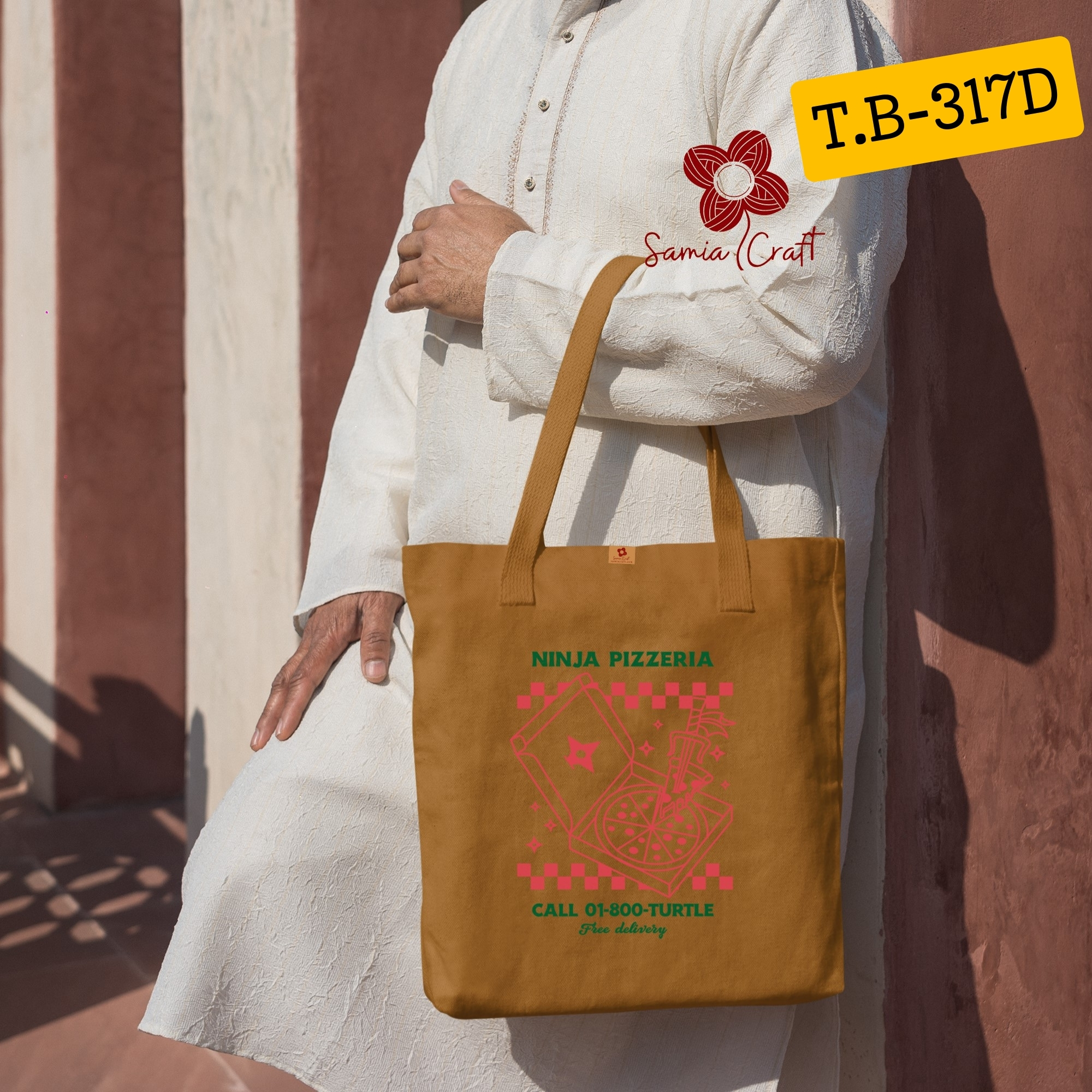 Picture of Samia Craft Earth's Palette: Eco-Friendly Canvas Tote in Assorted Colors