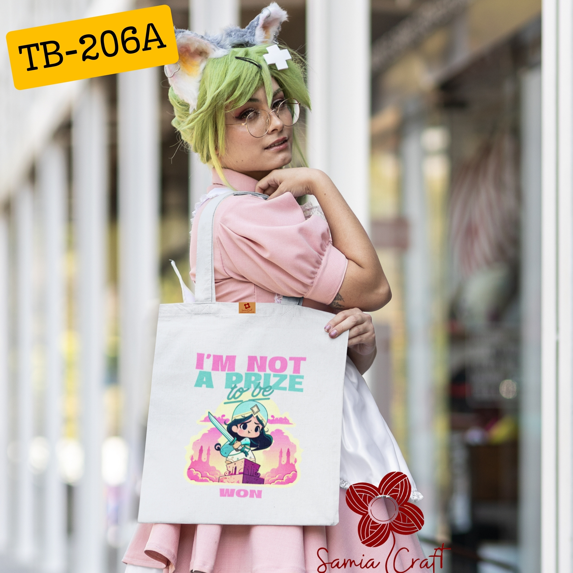 Picture of Samia Craft Canvas Carnival: Eco-Friendly Tote Bag in Multicolor