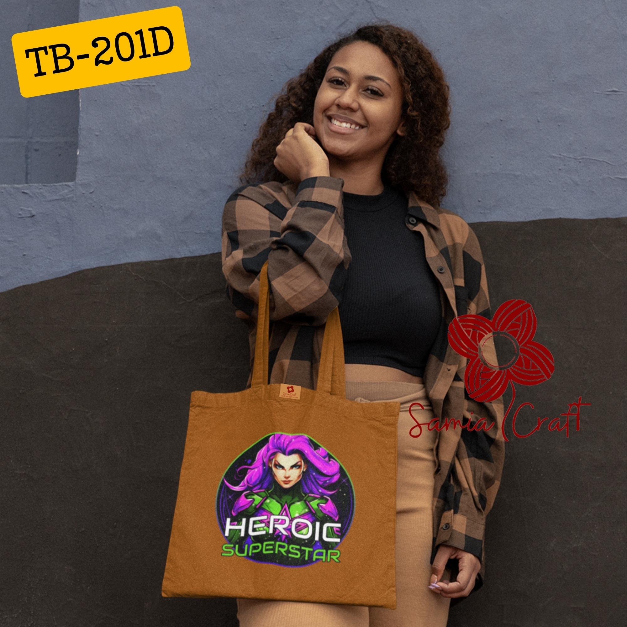 Picture of Samia Craft Classy Campus Carry: Canvas Tote Bag for University Life