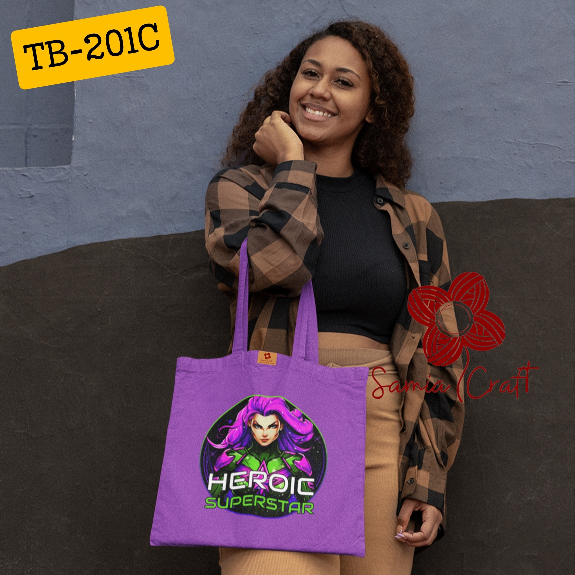 Picture of Samia Craft Classy Campus Carry: Canvas Tote Bag for University Life