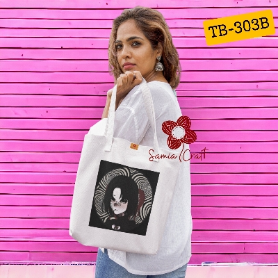 Picture of Samia Craft Everyday Elegance: Stylish Canvas Tote for Women's Daily Delights