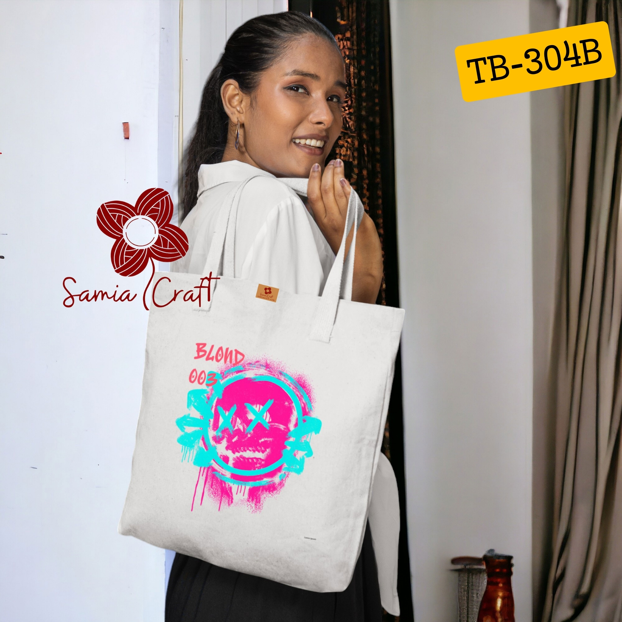 Picture of Samia Craft Daily Diva Essentials: Fashionable Canvas Tote for Girls and Women