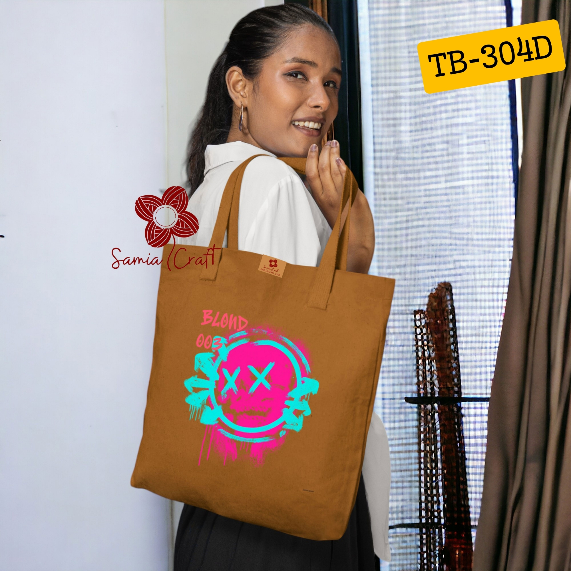 Picture of Samia Craft Daily Diva Essentials: Fashionable Canvas Tote for Girls and Women