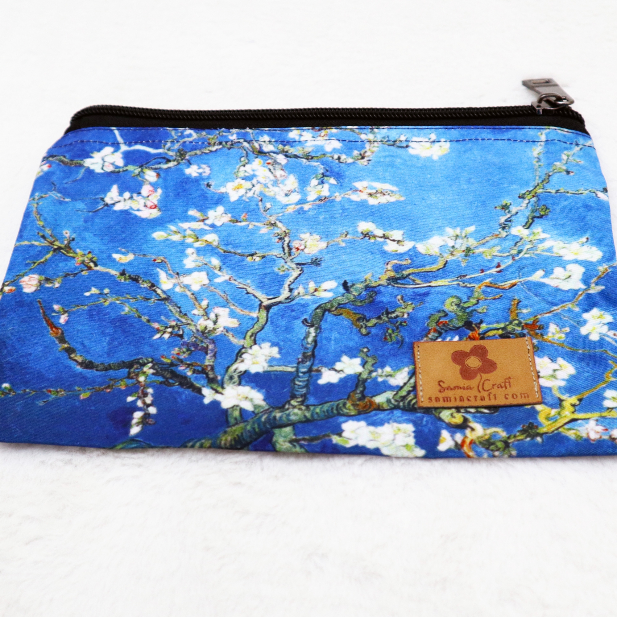 Picture of Almond Blossoms by Van Gogh Printed Pouch Bag: Ladies Pouch Bags Trendy Stylish Mini Wallet