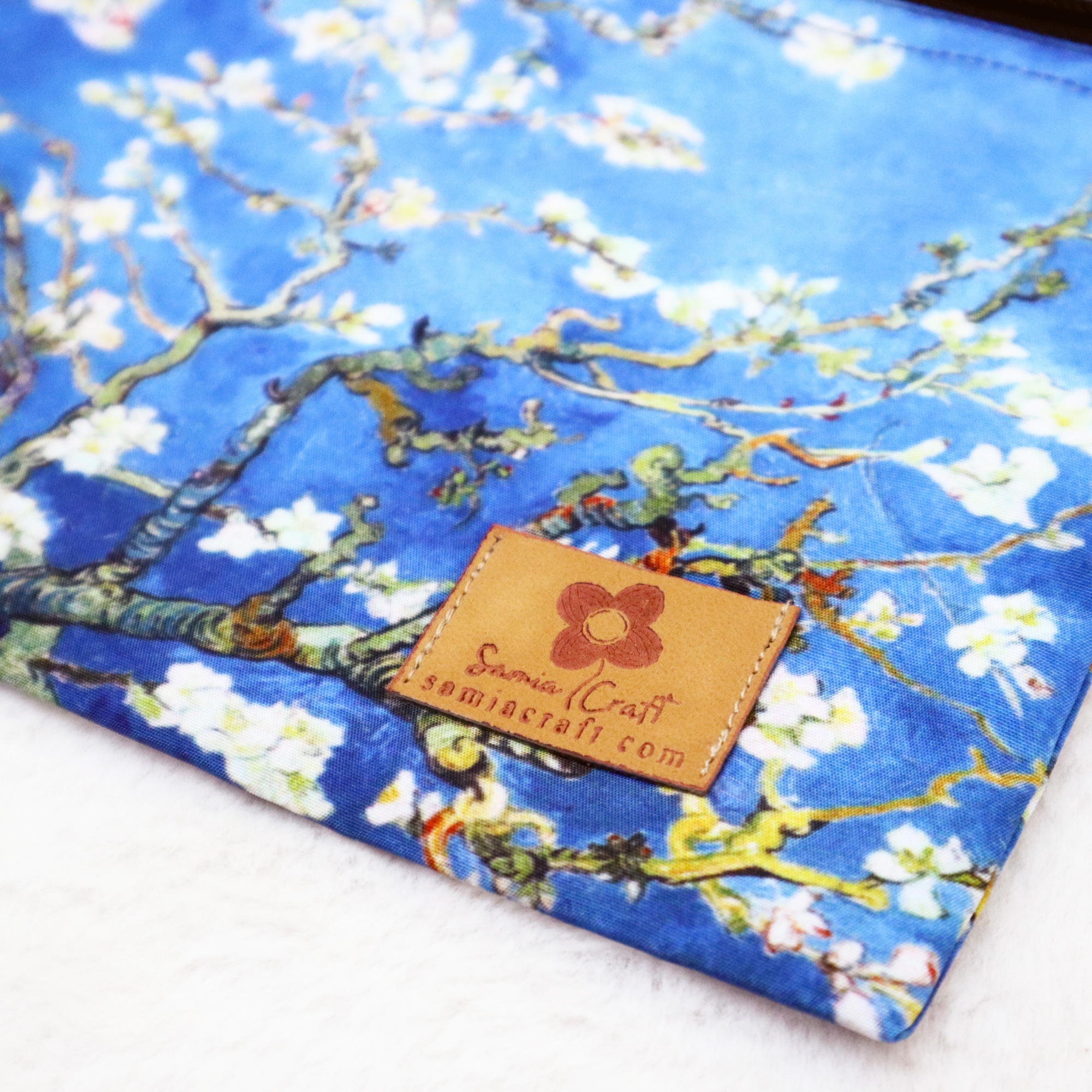 Picture of Almond Blossoms by Van Gogh Printed Pouch Bag: Ladies Pouch Bags Trendy Stylish Mini Wallet