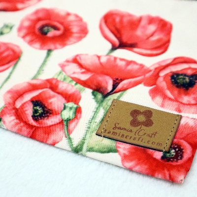 Picture of Red Poppy Flower Printed Pouch Bag: Trendy Ladies' Fashion Pouches Classy Carryalls