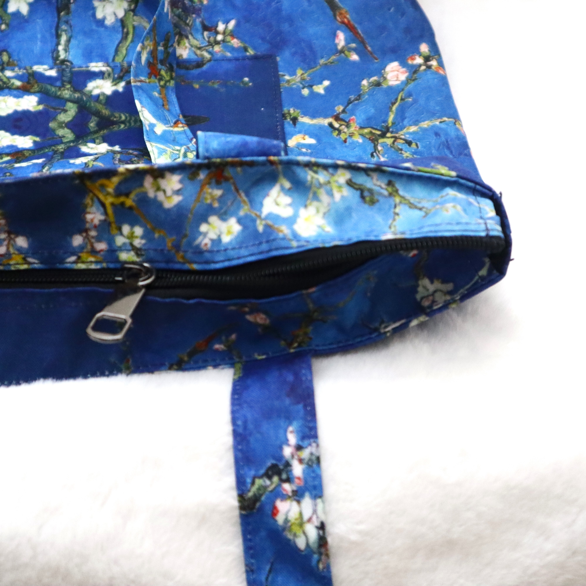 Picture of Almond Blossoms by Van Gogh Printed Vintage Vibes Top Handle Bags