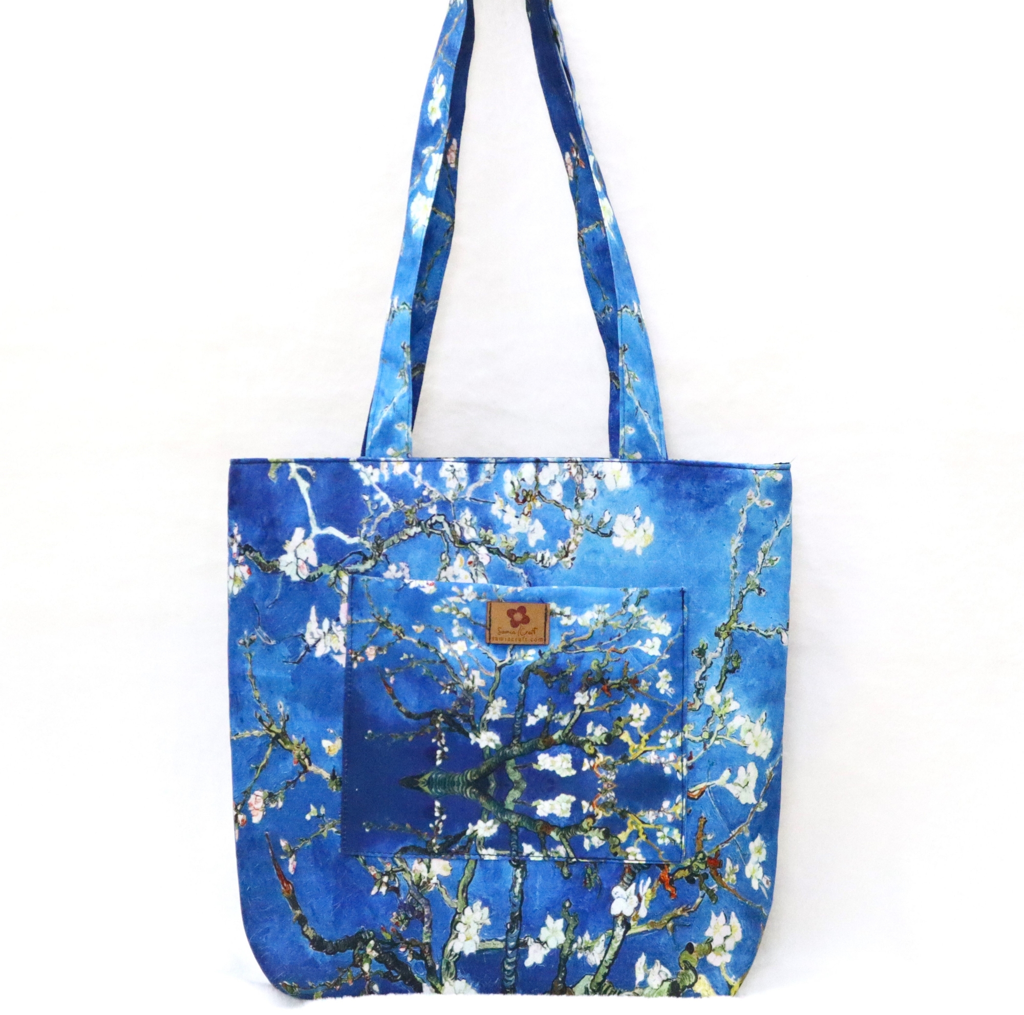Picture of Almond Blossoms by Van Gogh Printed Vintage Vibes Top Handle Bags