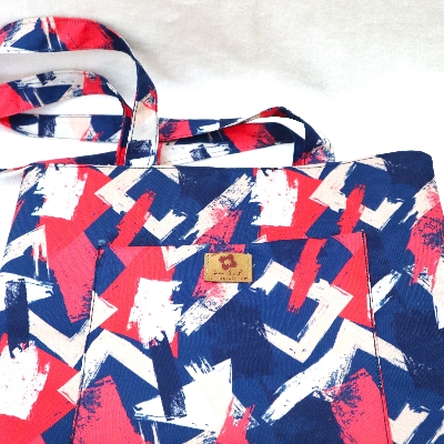 Picture of Abstract Brush Strokes Printed Stylish Top Handle Bags for Collage or University