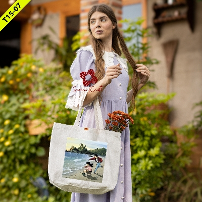 Picture of SamiaCrafts Fashionable Canvas Bag For Women's With Zipper