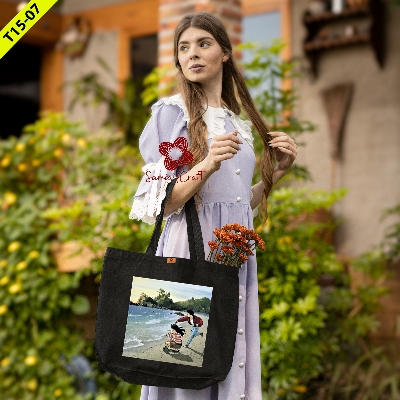 Picture of SamiaCrafts Fashionable Canvas Bag For Women's With Zipper