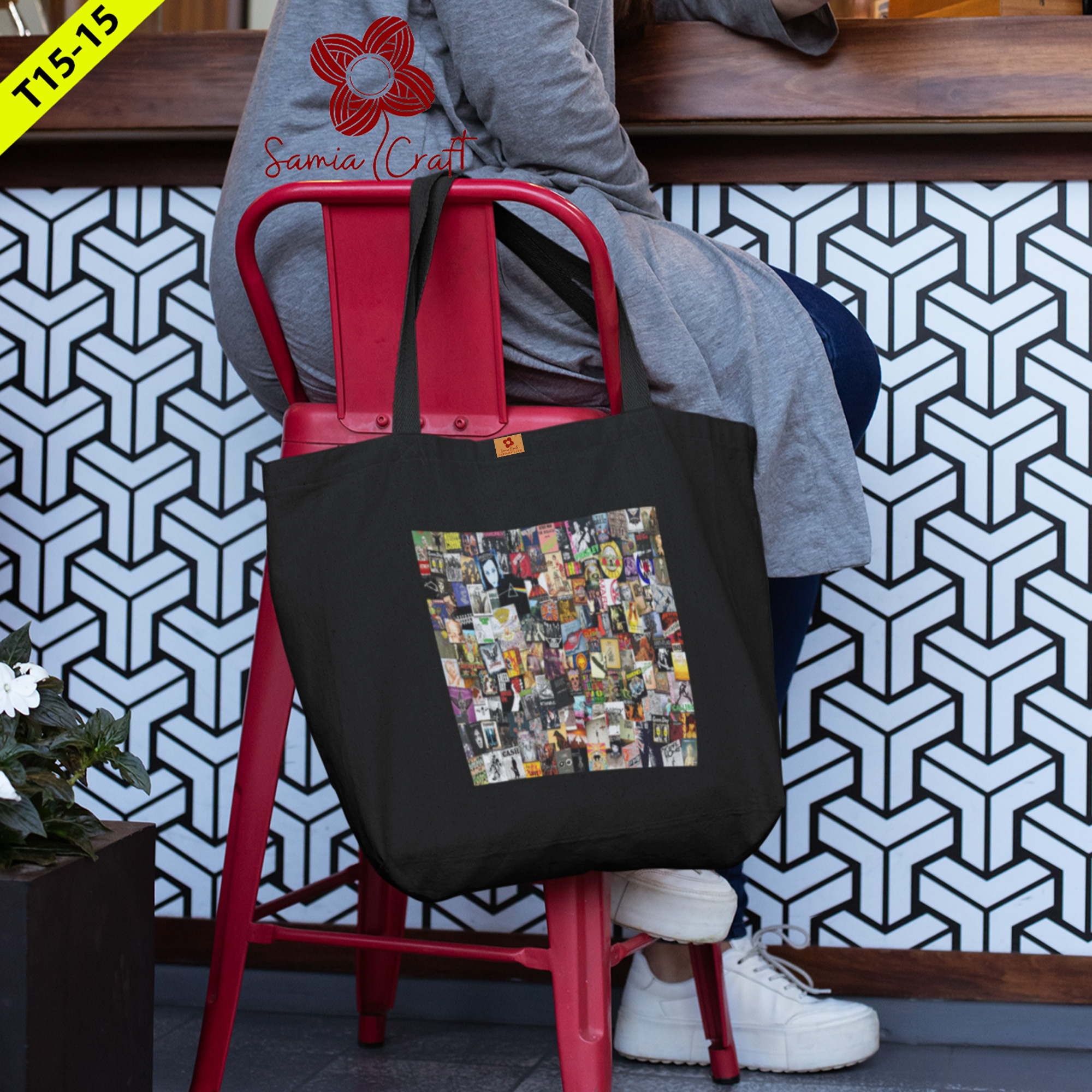 Picture of Canvas Bag For Women'S With Zipper - Tote Bag