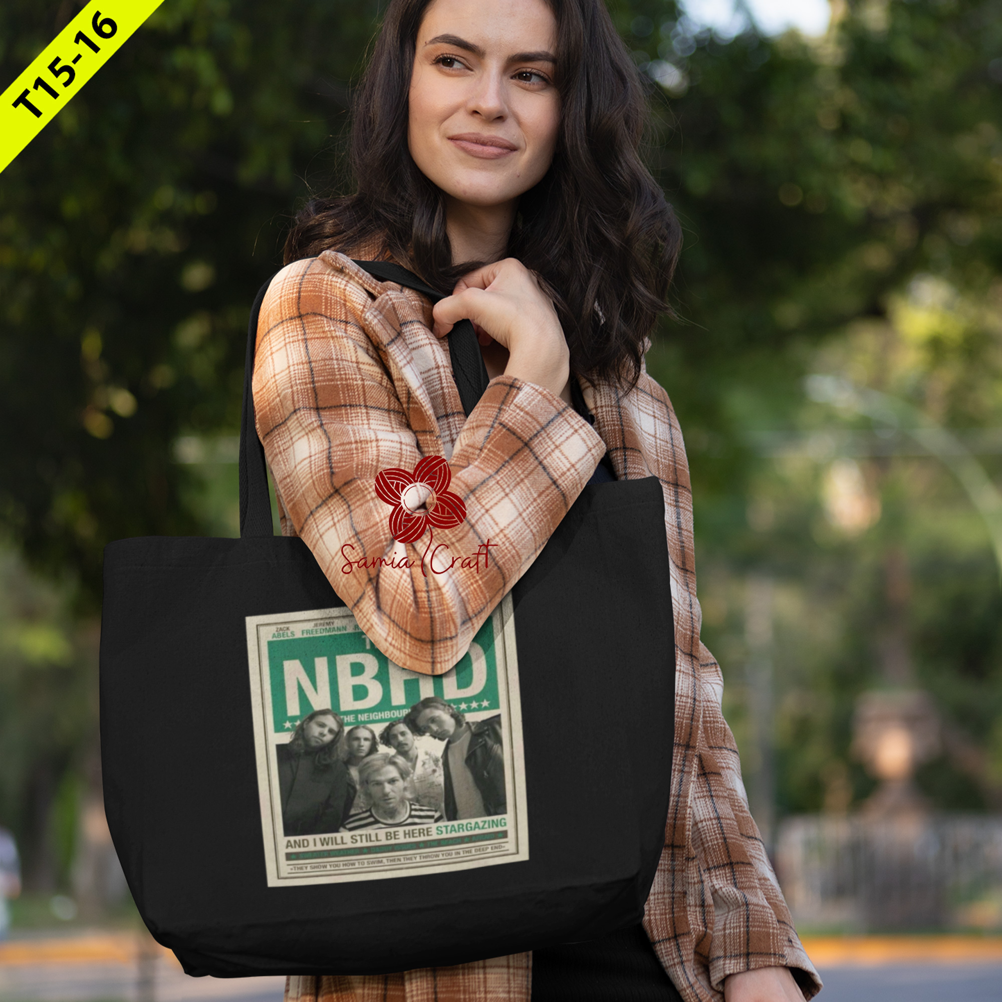 Picture of SamiaCrafts Fabric Hand Tote Bag For Women's With Zipper