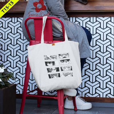 Picture of SamiaCrafts Fabric Hand Tote Bag For Women's With Zipper