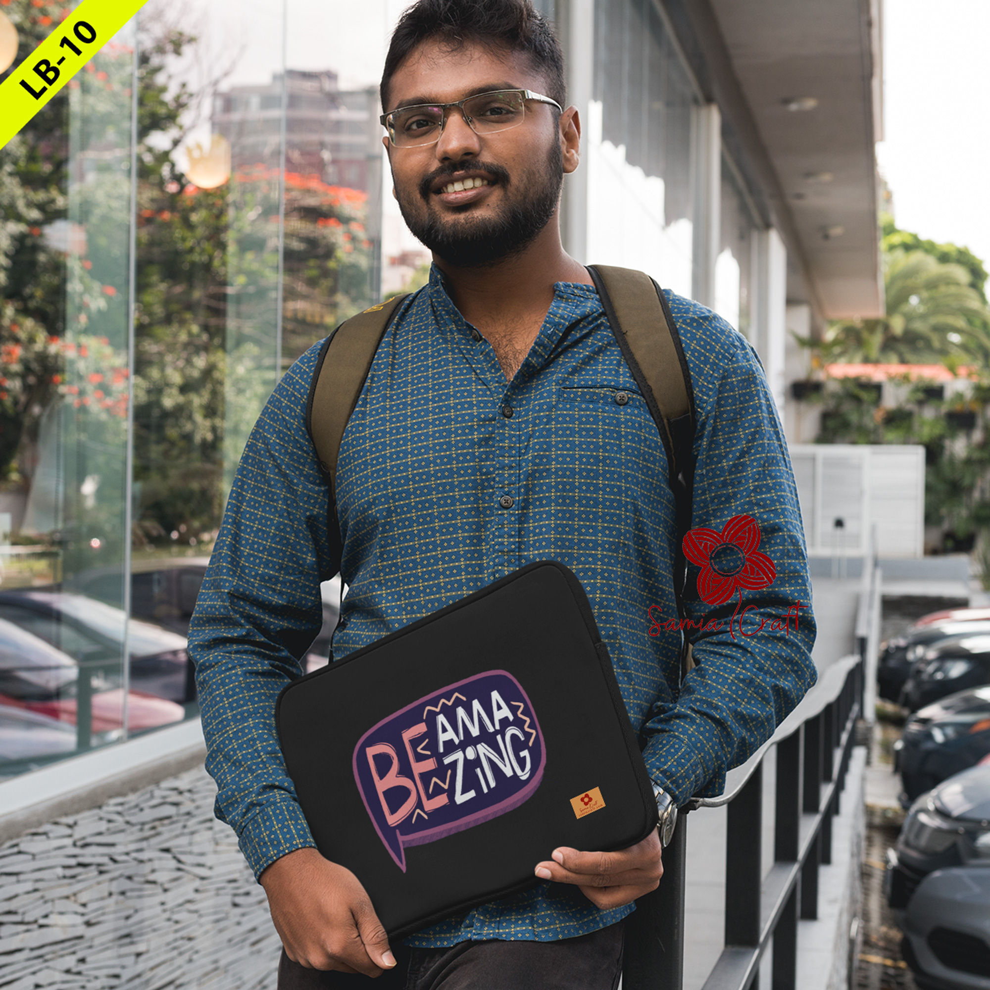 Picture of SamiaCraft Slim Mac Laptop Pouch - 14-15 Inch Notebook Case with Waterproof Cover