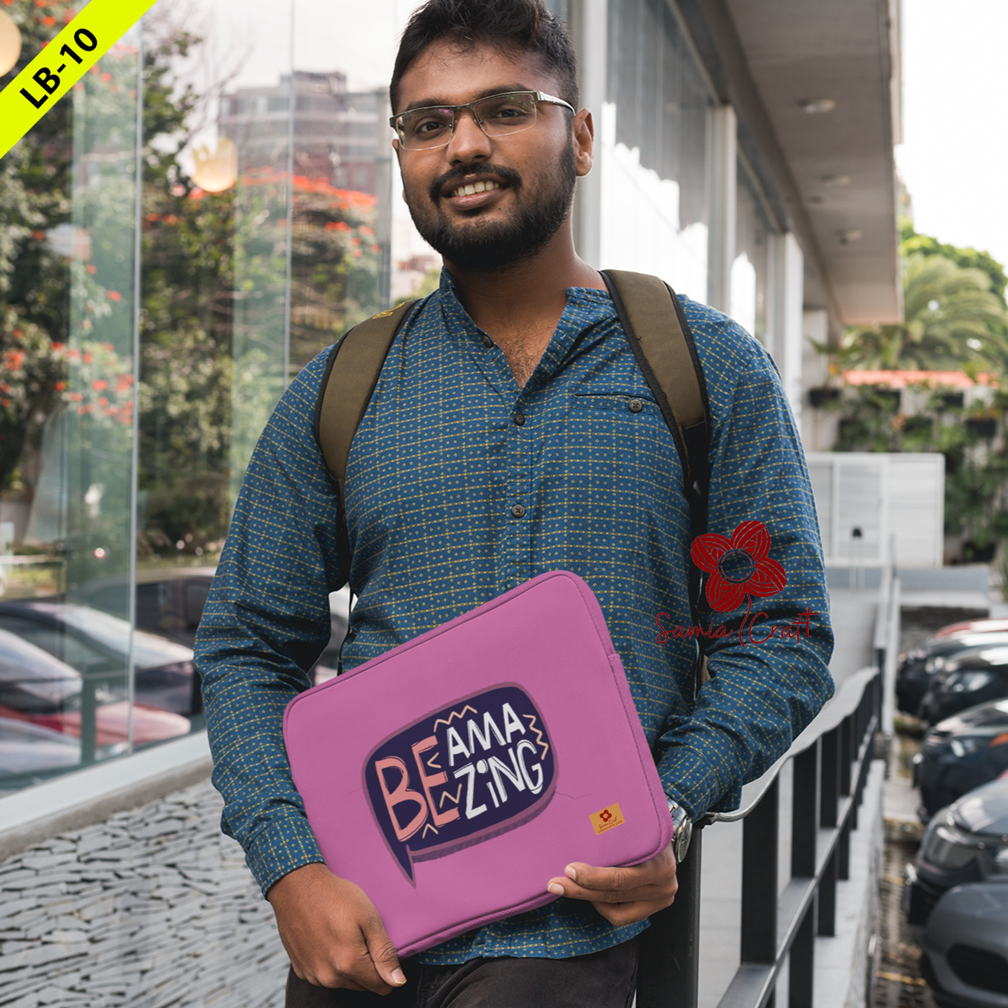 Picture of SamiaCraft Slim Mac Laptop Pouch - 14-15 Inch Notebook Case with Waterproof Cover