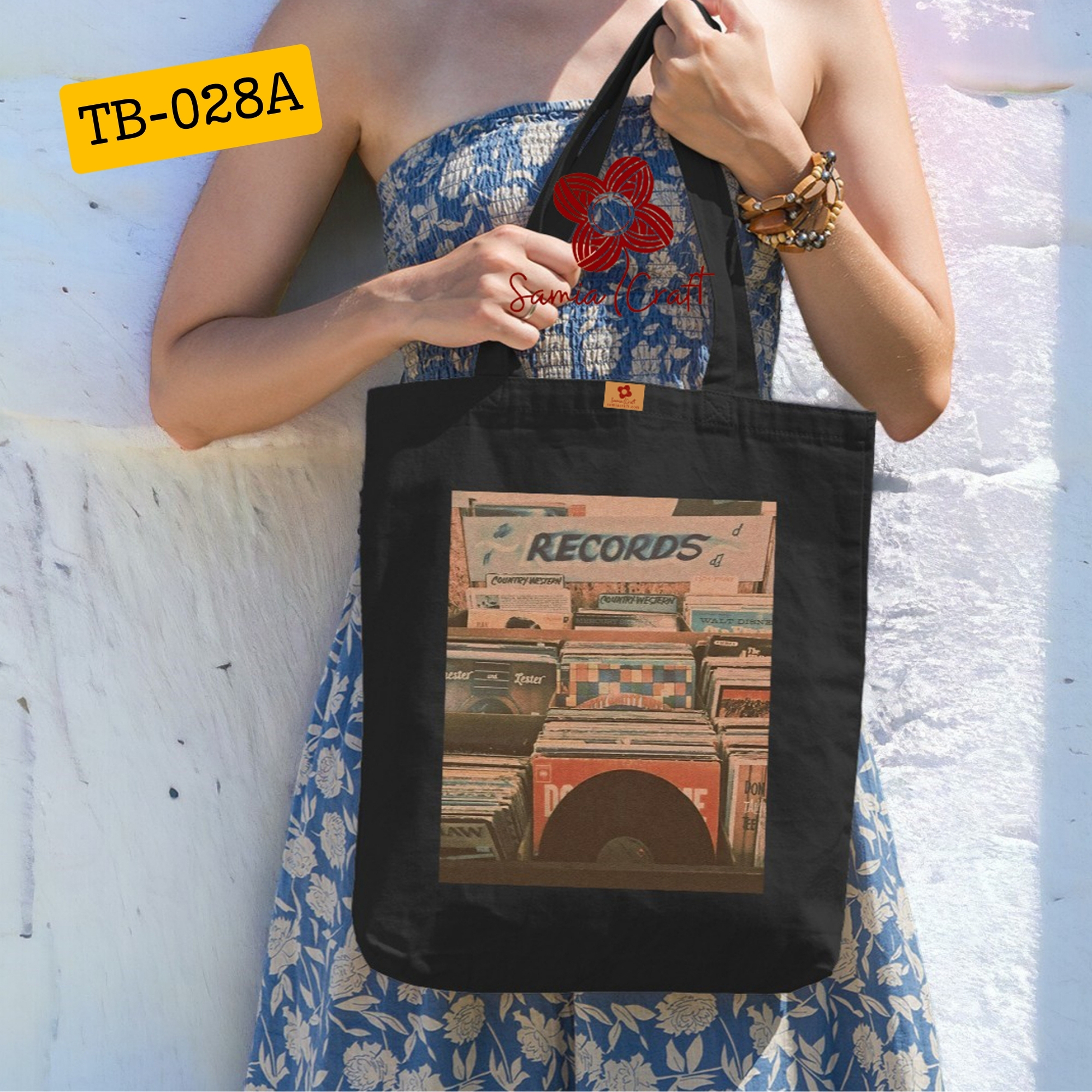 Picture of Samia Craft All-Day Canvas Zipper Tote Bag for Girls and Women – Perfect for College, School, Office & Gym