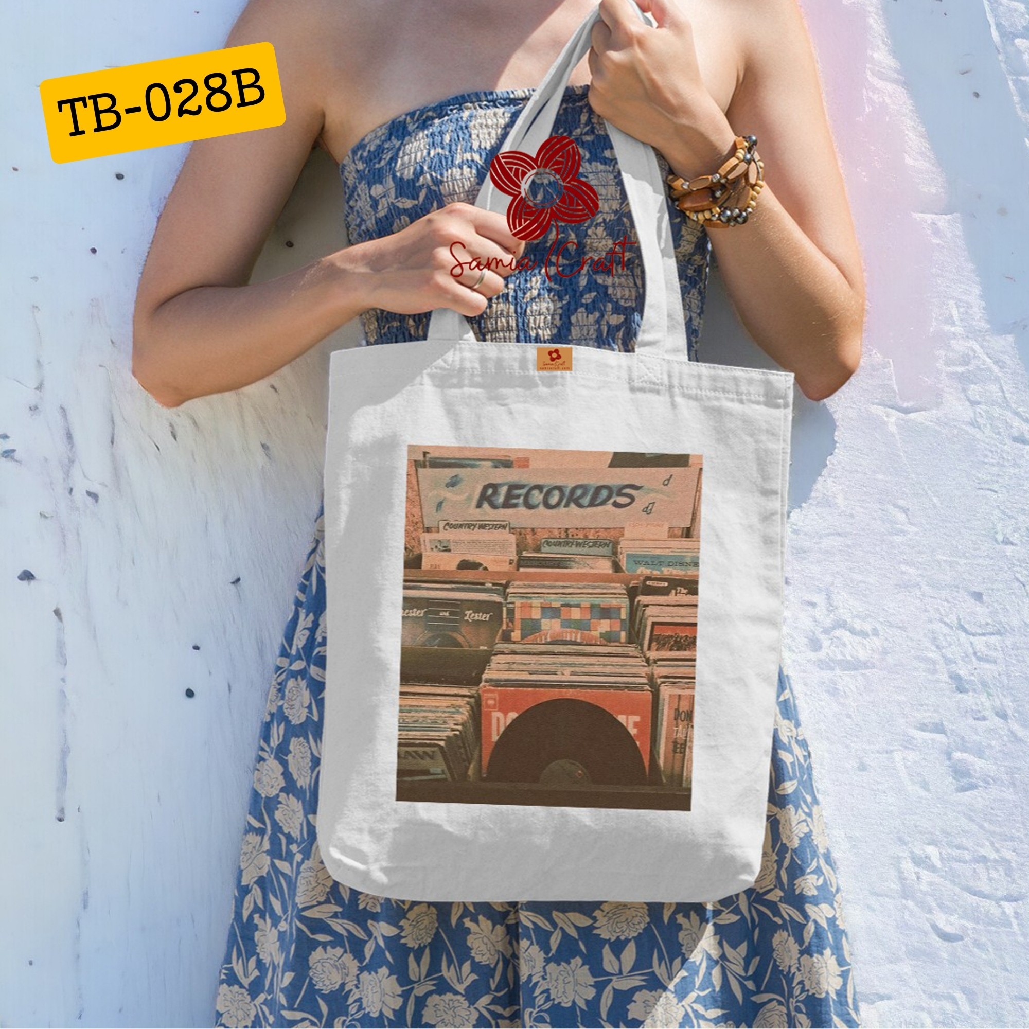 Picture of Samia Craft All-Day Canvas Zipper Tote Bag for Girls and Women – Perfect for College, School, Office & Gym