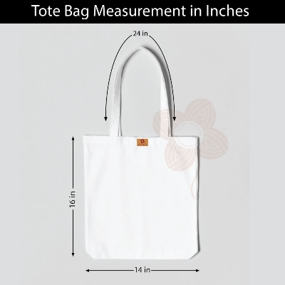 Picture of Samia Craft Oversized Canvas Tote Bag with Zipper for Women – Ideal for College, University, Travel & Work