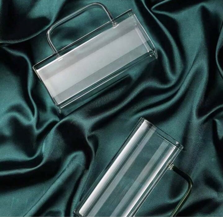 Picture of 400ml Glass Cup With Lid and Straw Transparent Bubble Tea Cup Juice Glass Beer Can Milk Mocha Cups Breakfast Mug Drinkware