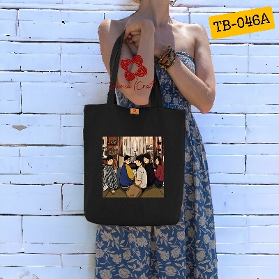 Picture of Samia Craft Durable Canvas Tote Bag for Girls with Zipper Closure – Perfect for College, University, & Travel