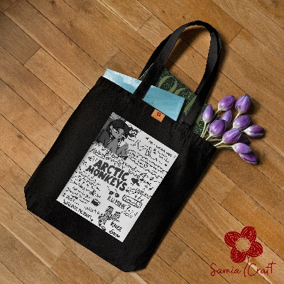 Picture of Samia Craft Modern Canvas Zipper Tote Bag for Women – Great for University, College, Gym, & School Needs