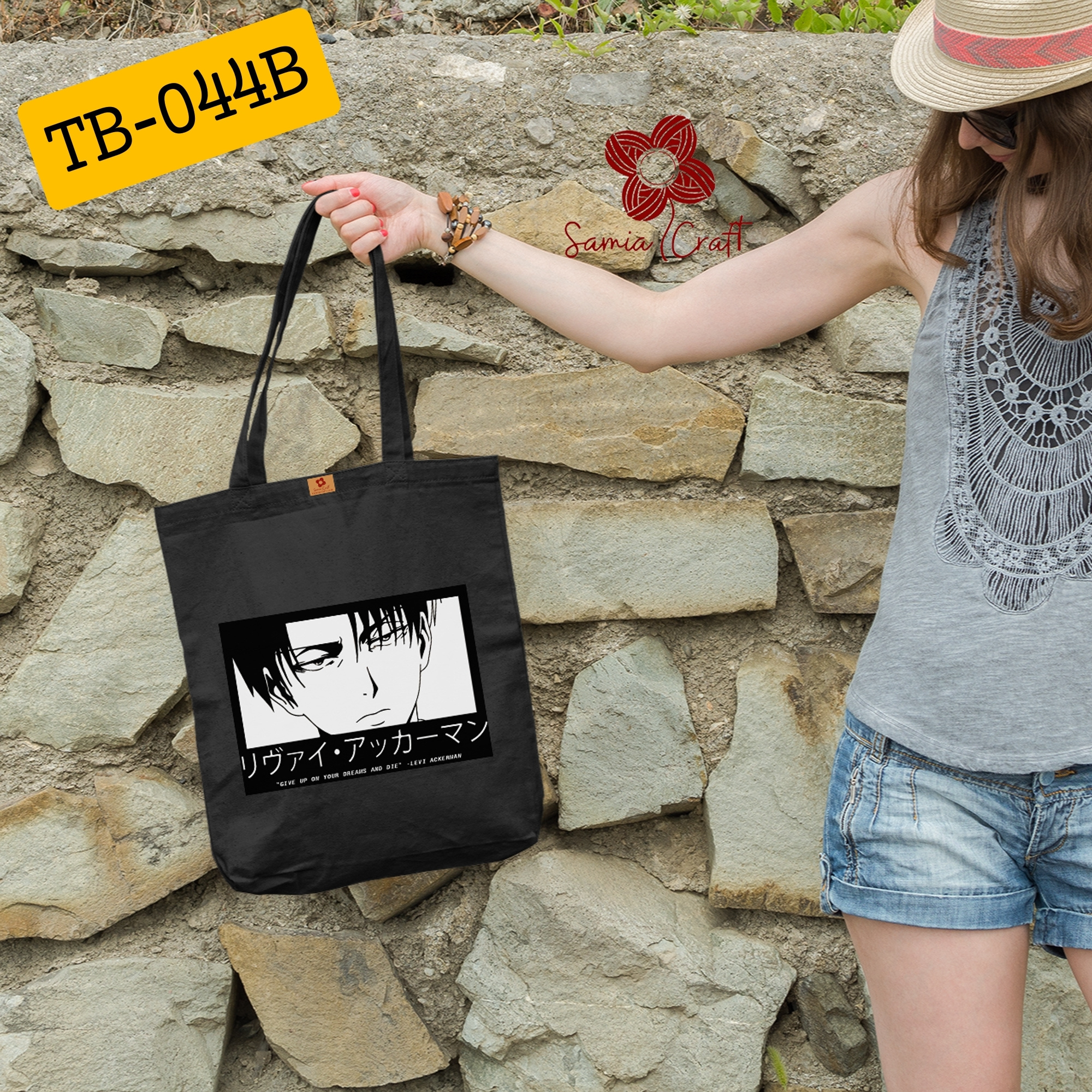 Picture of Samia Craft Durable Canvas Tote Bag with Zipper for College Girls – Perfect for University, School & Shopping