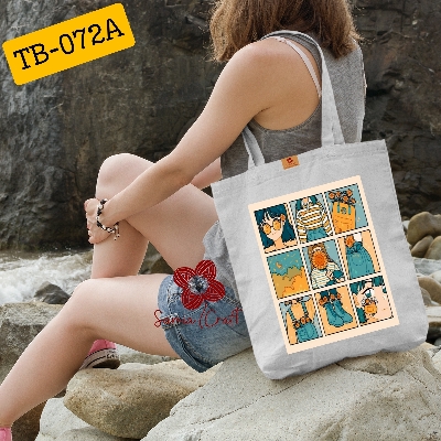 Picture of Samia Craft Modern Canvas Zipper Tote Bag for Girls – Great for University, College, Shopping & Gym