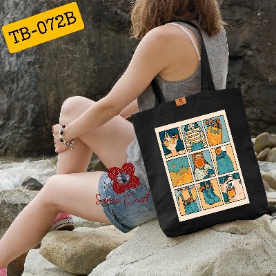 Picture of Samia Craft Modern Canvas Zipper Tote Bag for Girls – Great for University, College, Shopping & Gym