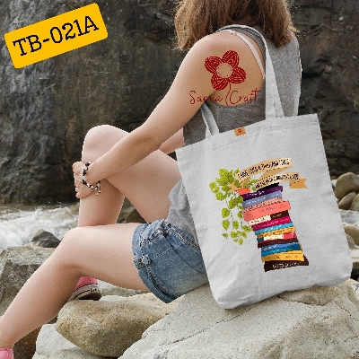 Picture of Samia Craft Designer Canvas Tote Bag with Zipper for Women – Ideal for College, University, School & Shopping