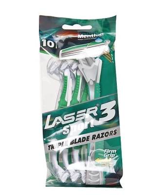 Picture of Laser Sport 3 Triple Blade Razors Mentho Used for male or female  -10 Piece