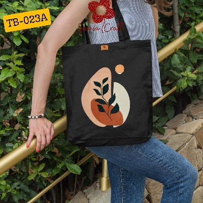 Picture of Samia Craft High Capacity Canvas Tote Bag with Zipper for Girls and Women – Perfect for College, Gym, and Travel