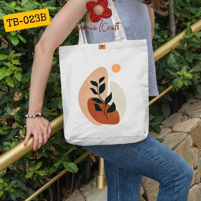 Picture of Samia Craft High Capacity Canvas Tote Bag with Zipper for Girls and Women – Perfect for College, Gym, and Travel