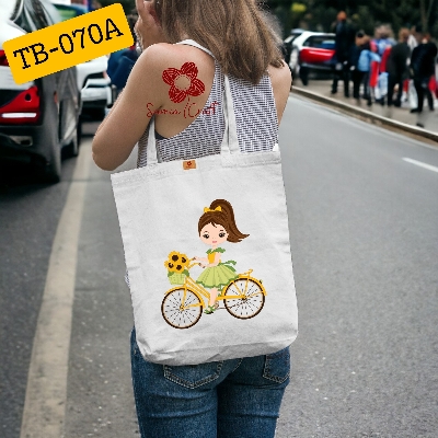 Picture of Samia Craft Trendy Canvas Tote Bag for Women with Zipper – Great for University, College, Shopping & Gym Use