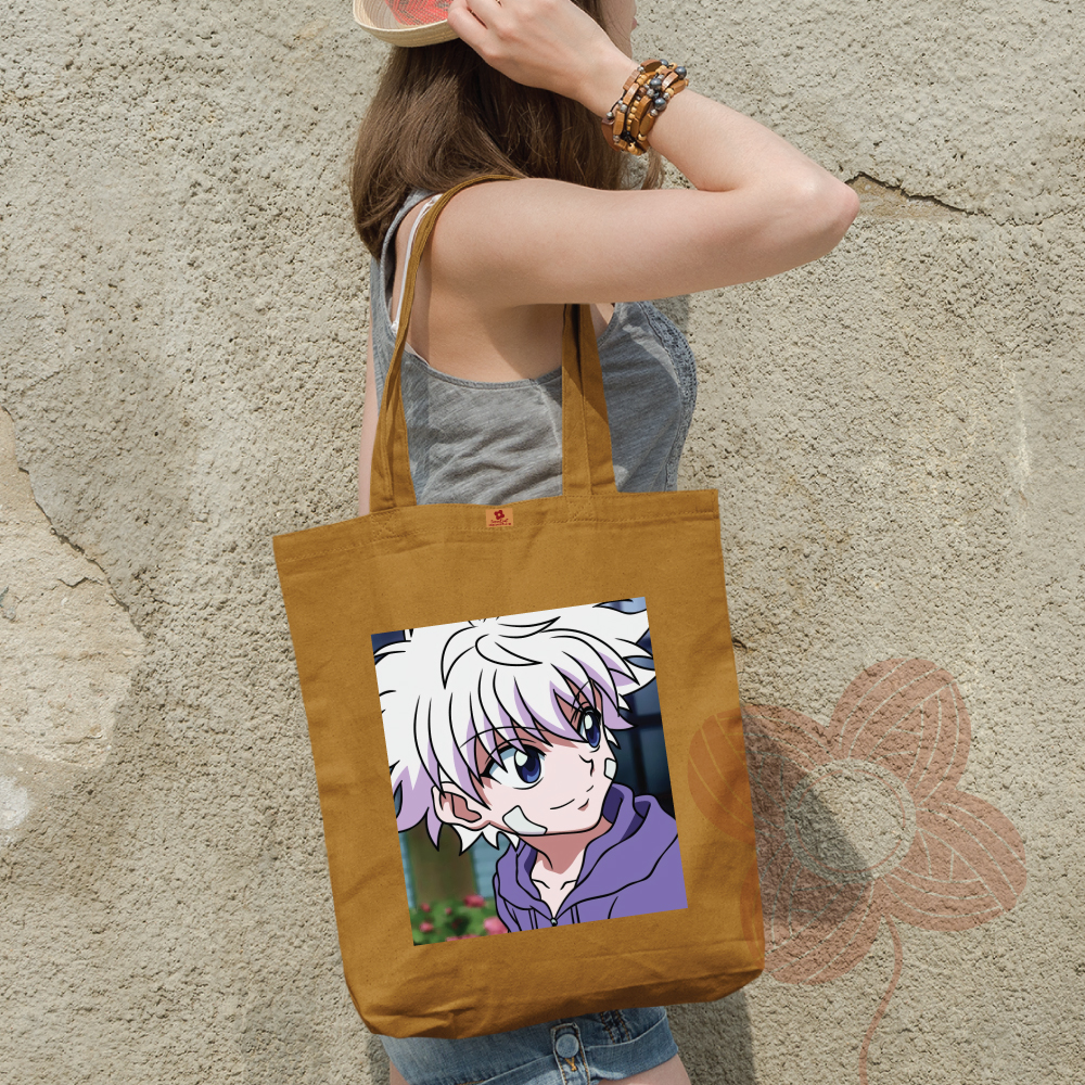 Picture of SamiaCrafts Stylish Canvas Fabric Tote Bag with Zipper – Perfect for Women’s University, College, & Travel Needs